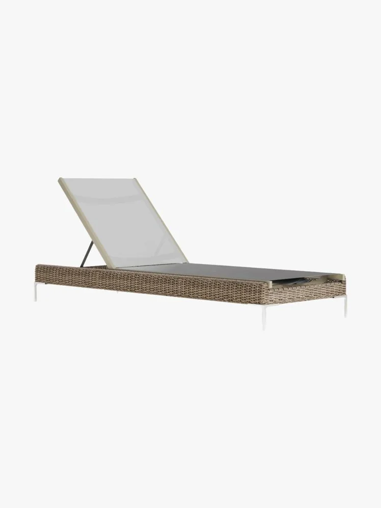 Minimalist wicker chaise lounge