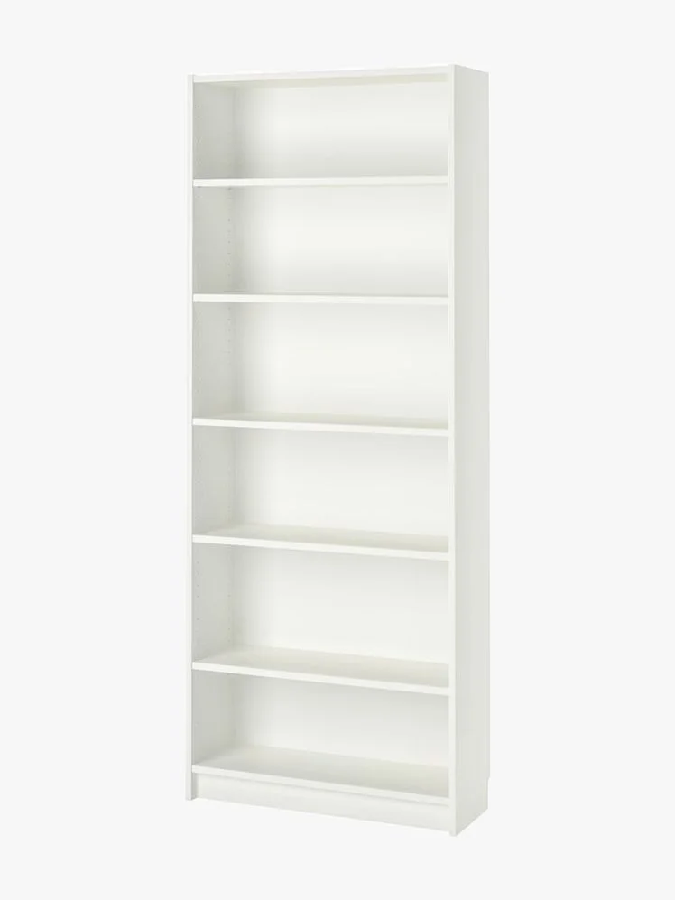 White IKEA Billy Bookcase.