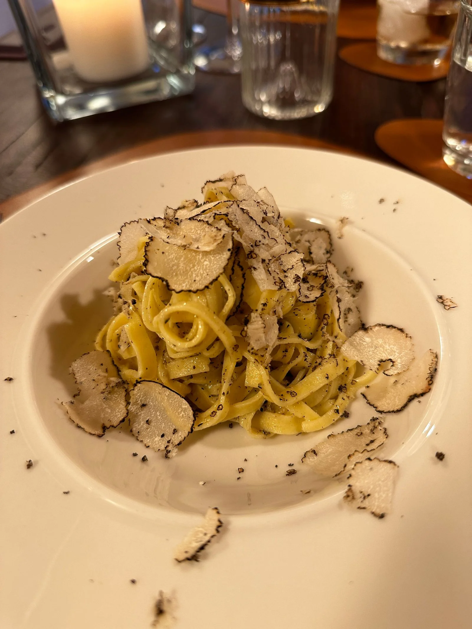 Image may contain Food Food Presentation Cup Plate Pasta Meal Candle Dish and Spaghetti