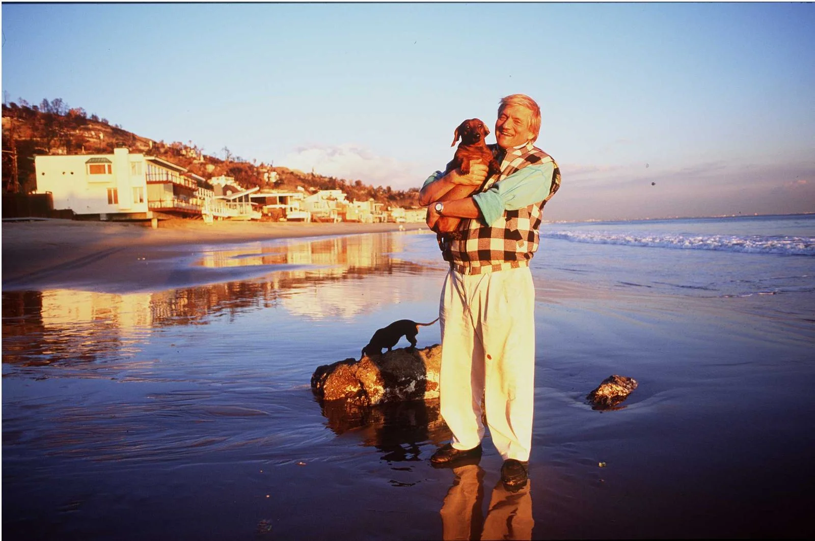 Image may contain David Hockney Photography Face Head Person Portrait Beach Coast Nature Outdoors and Sea