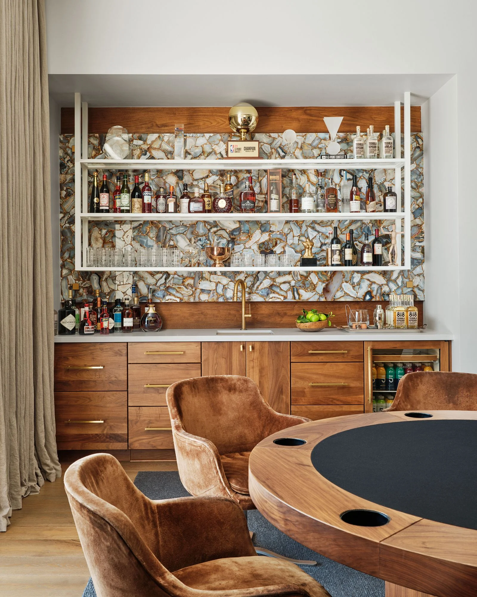 Image may contain Furniture Chair Shelf Interior Design Indoors Table and Wood