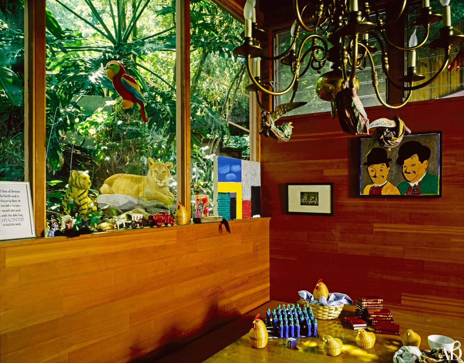 The dining area.