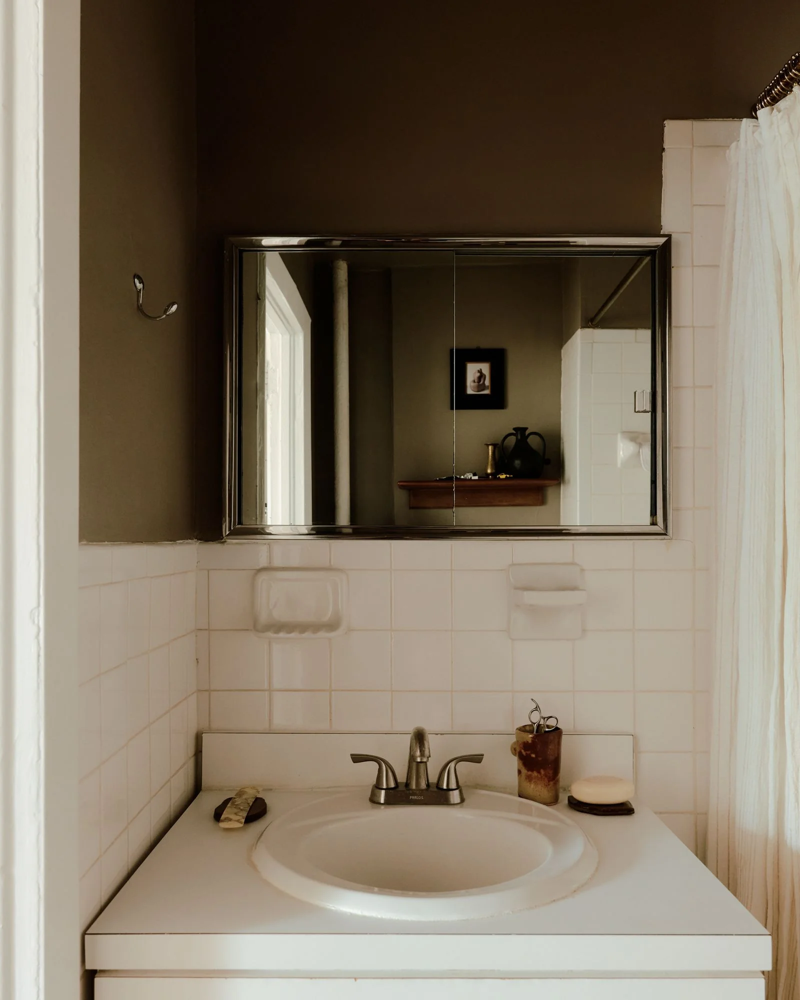 Image may contain Sink Sink Faucet Basin Art and Painting