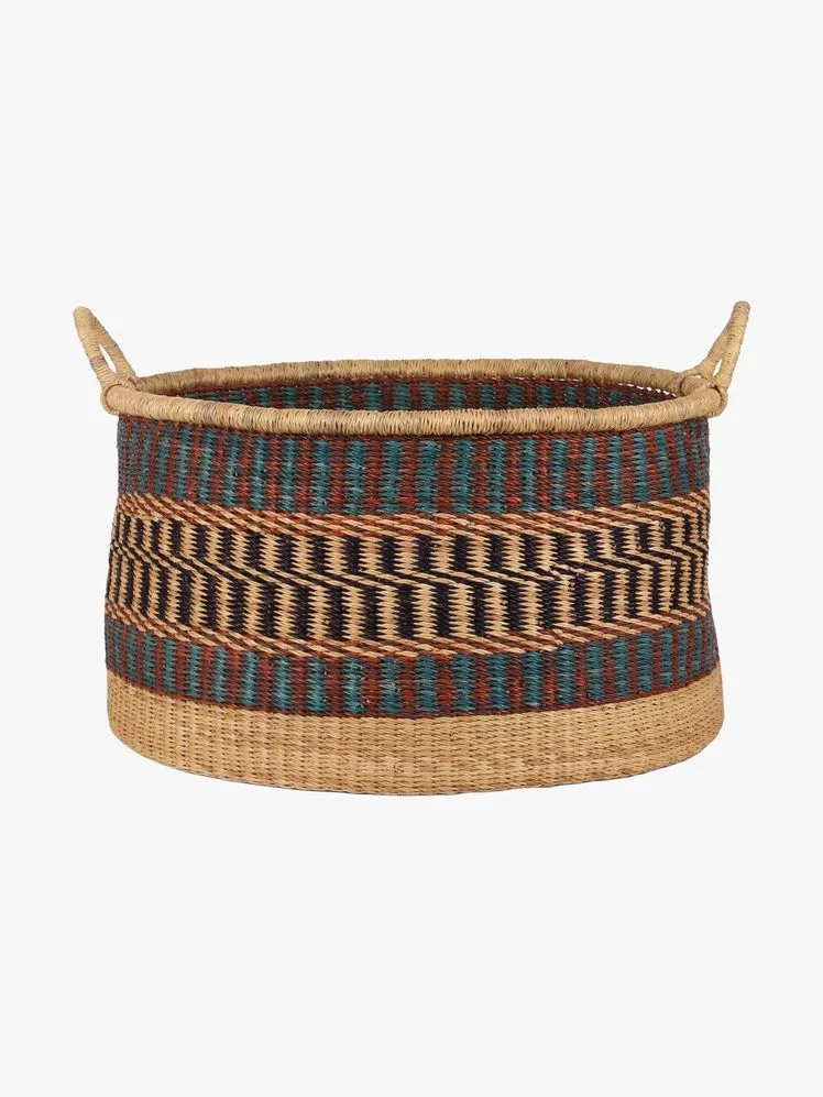 Image may contain: Woven, Basket, Art, Handicraft, Crib, Furniture, and Infant Bed