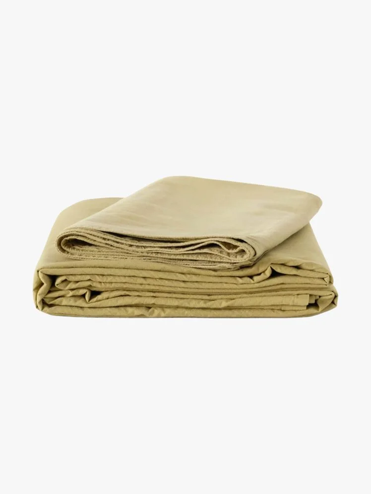 Folded set of yellow sheets.