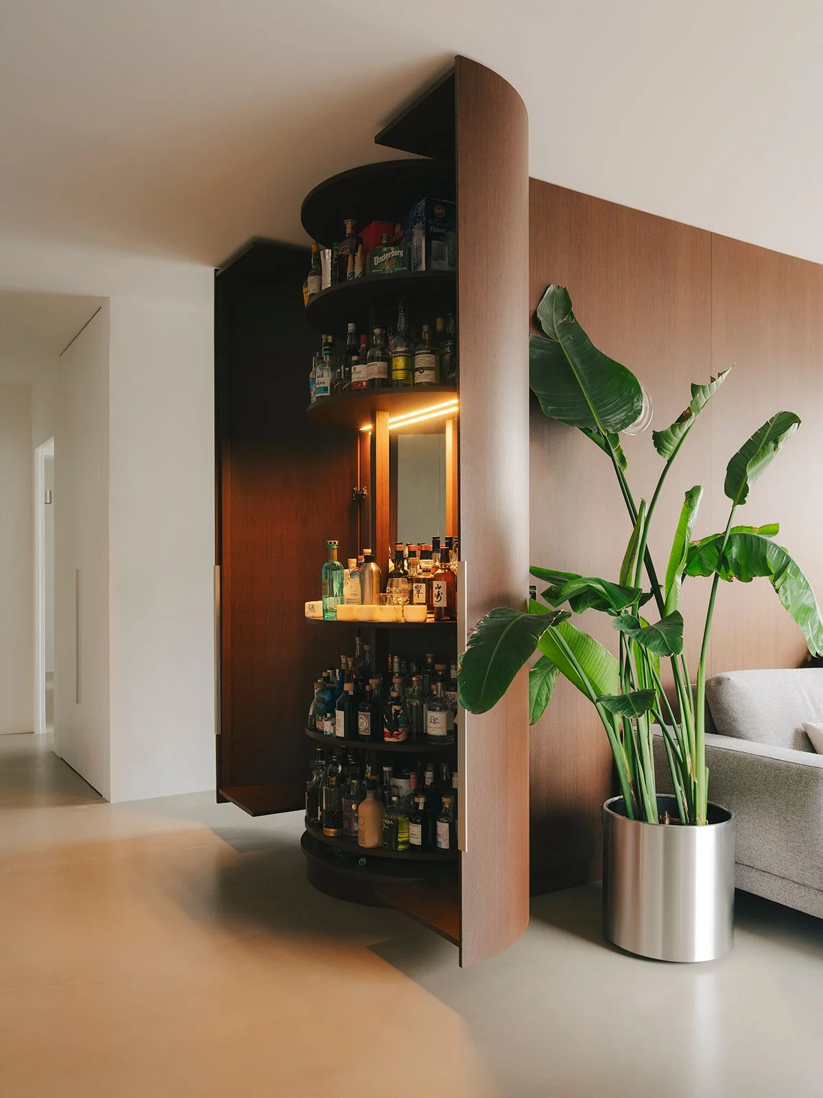 Image may contain Shelf Plant Corner Indoors Interior Design Furniture Pantry and Cabinet